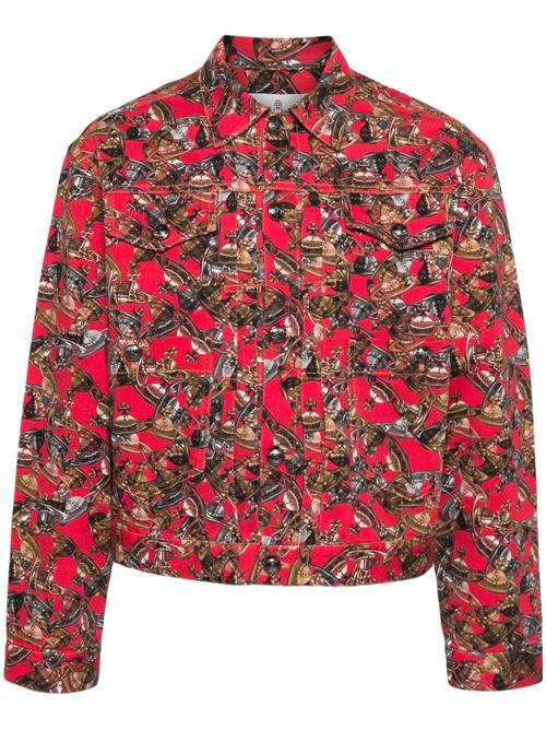 Red, multicolour cotton twill jacket Vivienne Westwood | 2801000AW00SDO326